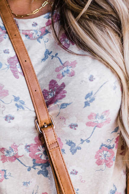 Floral Print Short Sleeve Top  LC2526499-18