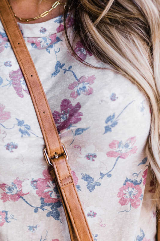 Floral Print Short Sleeve Top  LC2526499-18