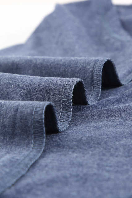 Blue Solid Color Crew Neck Tank Top LC2564998-5