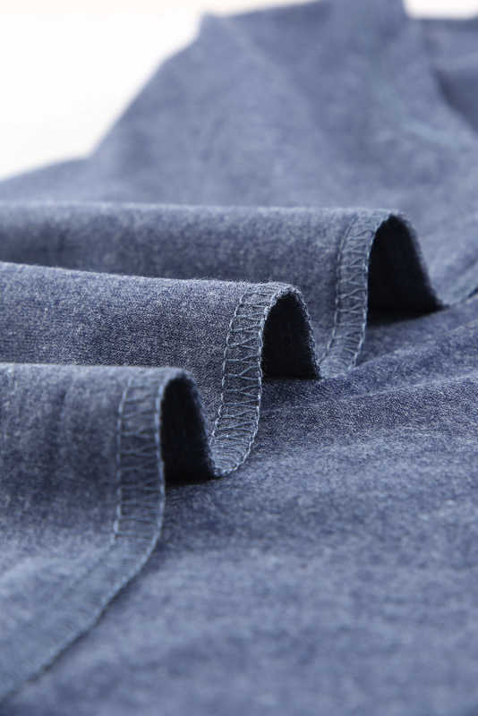 Blue Solid Color Crew Neck Tank Top LC2564998-5