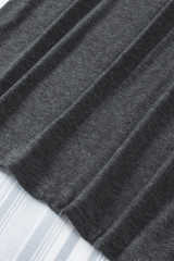 Gray Solid Color Crew Neck Loose Tank Top LC2564162-11