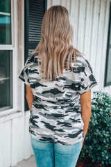 Green Bleach Splash Camo Short Sleeve T Shirt LC25219125-9