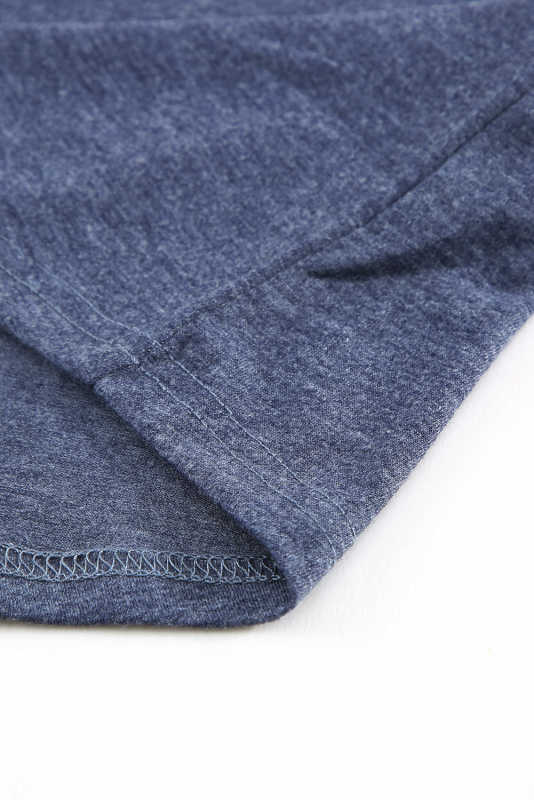 Blue Solid Color Crew Neck Tank Top LC2564998-5