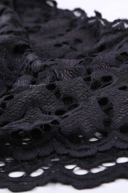 Black Chunky Lace Bralette LC253553-2