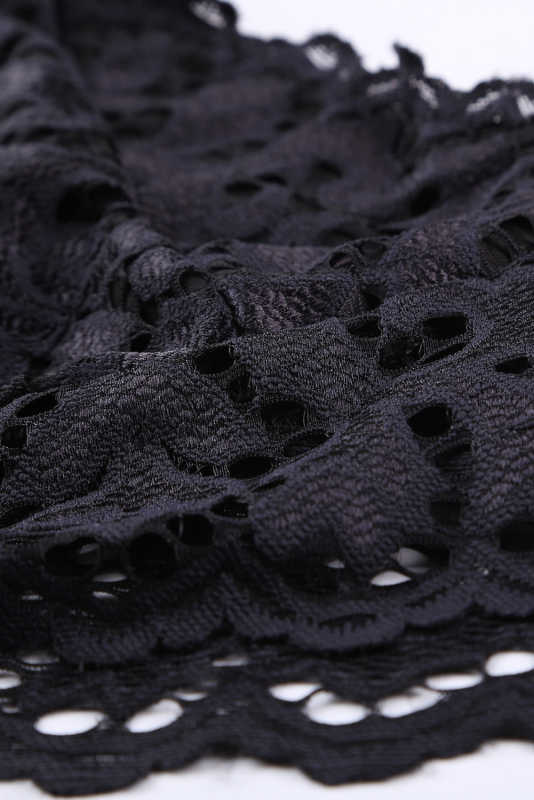 Black Chunky Lace Bralette LC253553-2