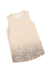Apricot Gradient Leopard Print Tank Top LC2566451-18