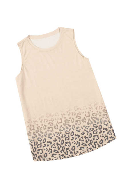 Apricot Gradient Leopard Print Tank Top LC2566451-18