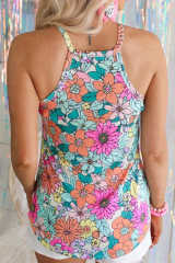 Multicolor Floral Print Sleeveless Tank Top LC2567782-22