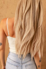 Beige Mesh Patch V Neck Ribbed Knit Tank Top LC2567985-15