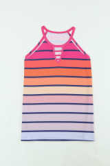 Multicolor Colorful Striped Hollow Out Camisole LC2566286-22
