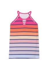 Multicolor Colorful Striped Hollow Out Camisole LC2566286-22