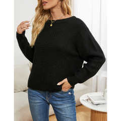 Black Button Front Double Wear Knit Cardigan TQF281013-2