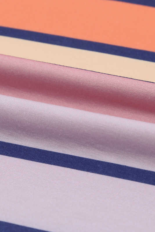 Multicolor Colorful Striped Hollow Out Camisole LC2566286-22