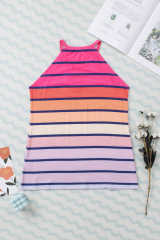 Multicolor Colorful Striped Hollow Out Camisole LC2566286-22