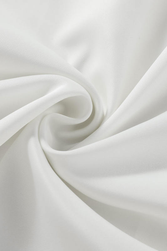 White Cowl Neck Long Sleeve Elegant Blouse LC25122548-1