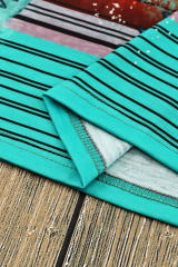 Green Bleached Western Print Blank Graphic T Shirt LC25220324-9