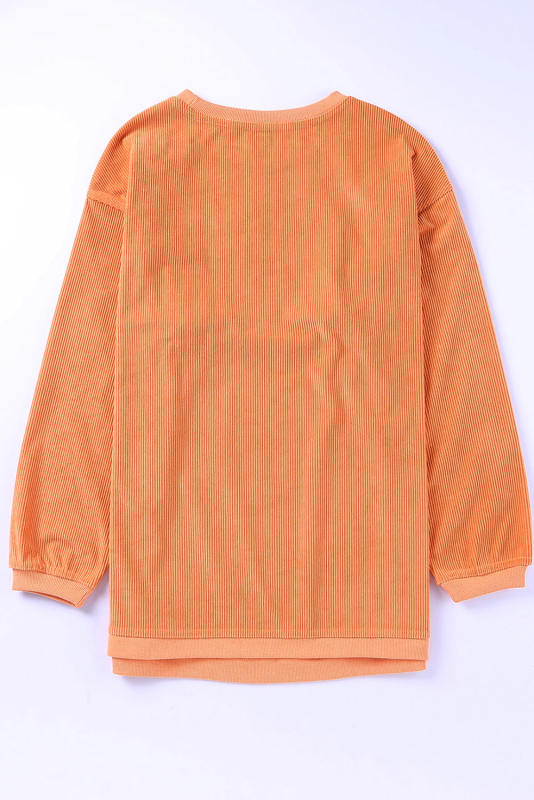 Orange Witch Please Halloween Graphic Corded Sweatshirt