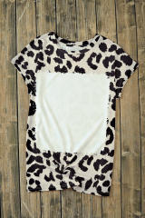 Leopard Blank Apparel- Leopard Bleached Graphic Short Sleeve Tee LC25220662-20