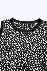 Black Leopard Print Round Neck Tank Top LC2568312-2