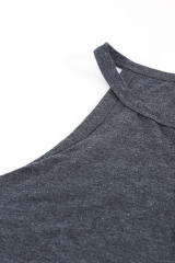 Blank Apparel - Grey Solid Color Crew Neck Tank Top BA2564998-11