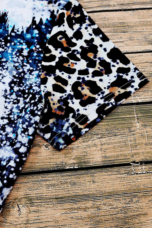 Leopard Blank Apparel- Western Fashion Bleached T-Shirt LC25220683-20