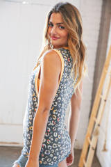 Leopard Chevron Print Tank Top LC2568531-20