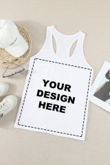 Blank Apparel - White Scoop Neck Basic Solid Tank Top BA256372-1