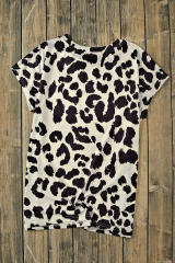 Leopard Blank Apparel- Leopard Bleached Graphic Short Sleeve Tee LC25220662-20