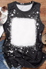 Black Blank Apparel- Bleached O-neck Tank Top LC2568702-2