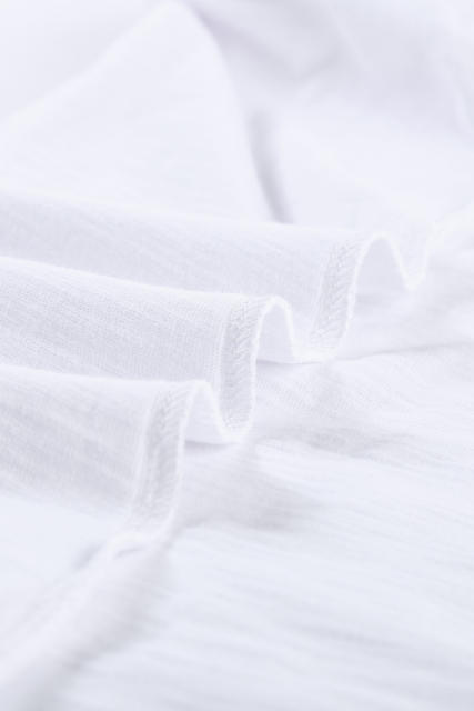 Blank Apparel - White Scoop Neck Basic Solid Tank Top BA256372-1