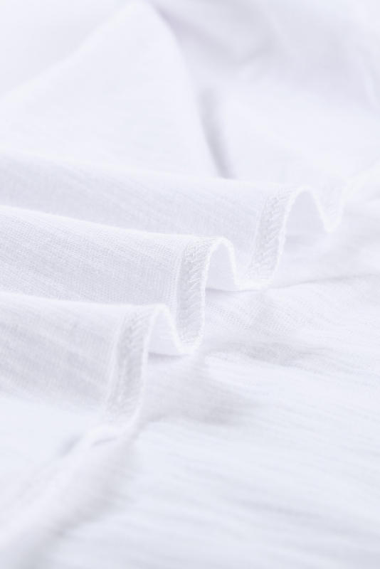 Blank Apparel - White Scoop Neck Basic Solid Tank Top BA256372-1