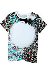 Leopard Blank Apparel- Western Fashion Bleached T-Shirt LC25220683-20