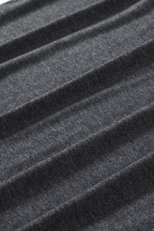 Blank Apparel - Gray Solid Color Crew Neck Loose Tank Top BA2564162-11