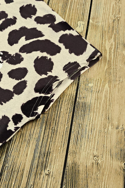 Leopard Blank Apparel- Leopard Bleached Graphic Short Sleeve Tee LC25220662-20