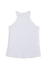 Blank Apparel - White Solid Color Crew Neck Tank Top BA2564998-1