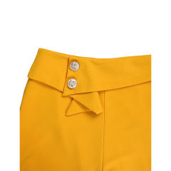 Yellow Red Floral Blouse with Wide Leg Pants Set TQG710004-7