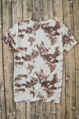 Brown Blank Apparel- Bleached Tie-dye Print Short Sleeve Top LC25220659-17