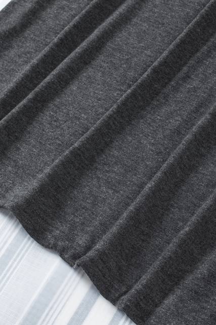 Blank Apparel - Gray Solid Color Crew Neck Loose Tank Top BA2564162-11