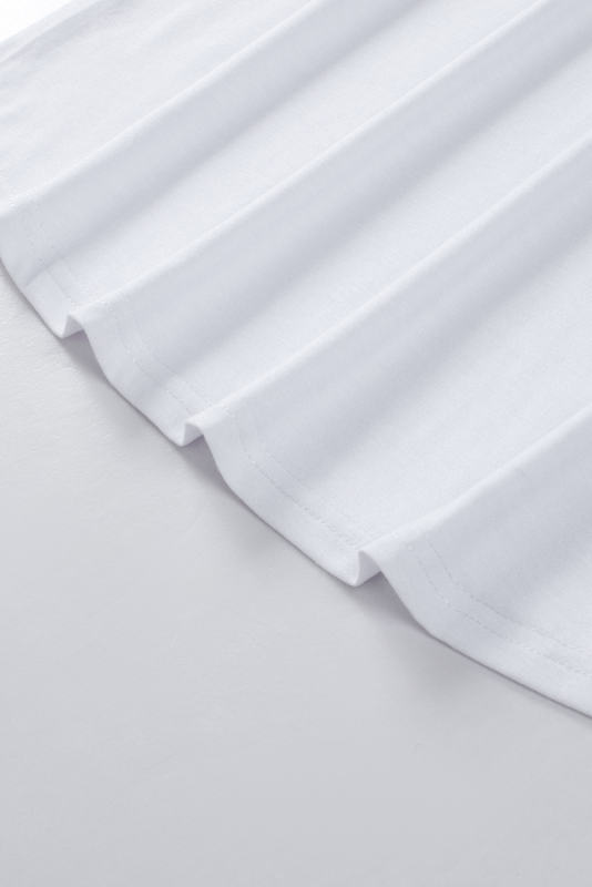 Blank Apparel - White Solid Color Crew Neck Tank Top BA2564998-1