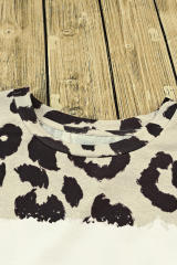 Leopard Blank Apparel- Leopard Bleached Graphic Short Sleeve Tee LC25220662-20