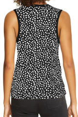 Black Leopard Print Round Neck Tank Top LC2568312-2