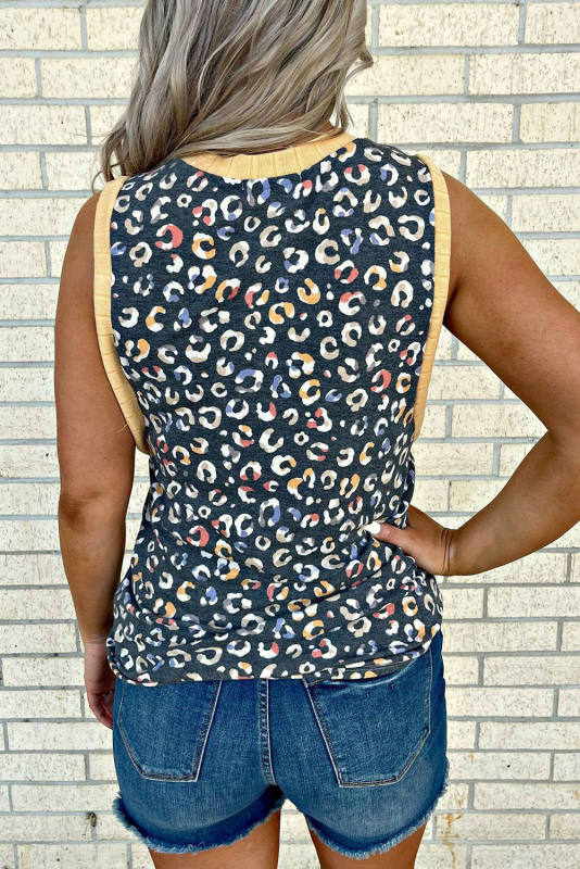Leopard Chevron Print Tank Top LC2568531-20