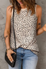 Leopard Print Round Neck Tank Top LC2568312-20