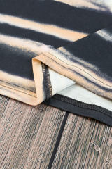 Blue Tie Dye Stripe Print Bleached T-Shirt LC25220327-5