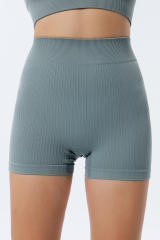 Black Ribbed Hollow-out Racerback Yoga Camisole LC264377-2