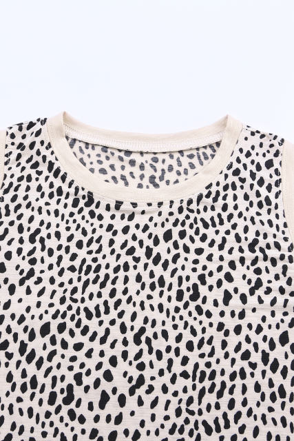 Leopard Print Round Neck Tank Top LC2568312-20