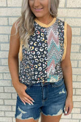 Leopard Chevron Print Tank Top LC2568531-20