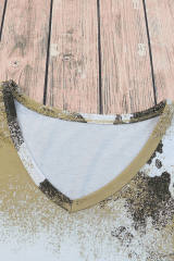 Brown Western Cow Spotted Bleached T Shirt LC25220457-17