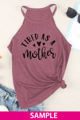 Blank Apparel - Pink Solid Color Crew Neck Tank Top BA2564998-10