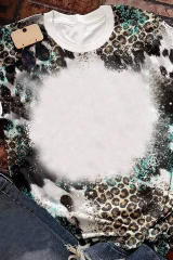 Leopard Blank Apparel- Western Fashion Bleached T-Shirt LC25220683-20